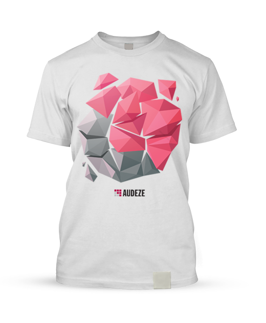 vector geometric geometry grey pink audeze headphones sound Competition tshirt T Shirt abstract