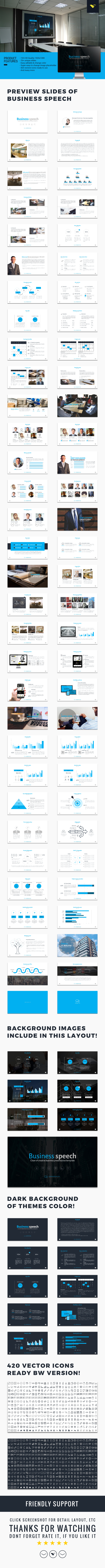 google slide business speech presentation blue business annual report Digital Report