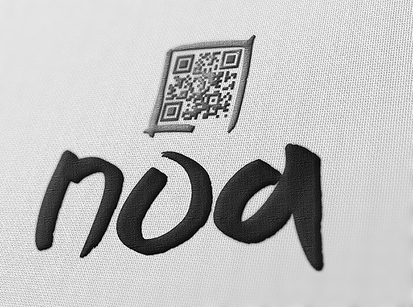 agency logo rebranding reinventing QR Code design black White circle letters font redesign Stationery mockups identity