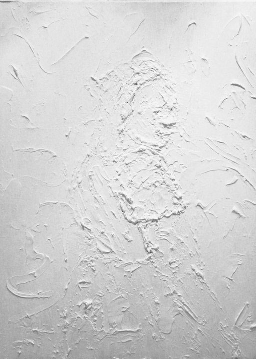 acrylic abstract portrait conceptual nature vs nurture Shadows White