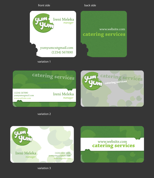 catering YUM YUM logo visual identity