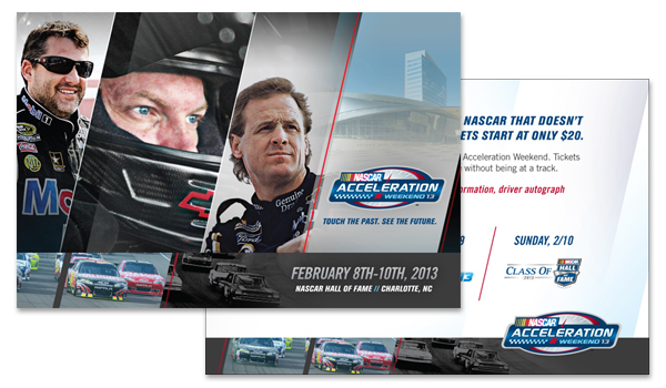 NASCAR print Web Promotional Event marketing  