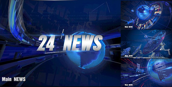 3D broadcast bumper color design globe logo lower Third news opener promo tv world raster3d
