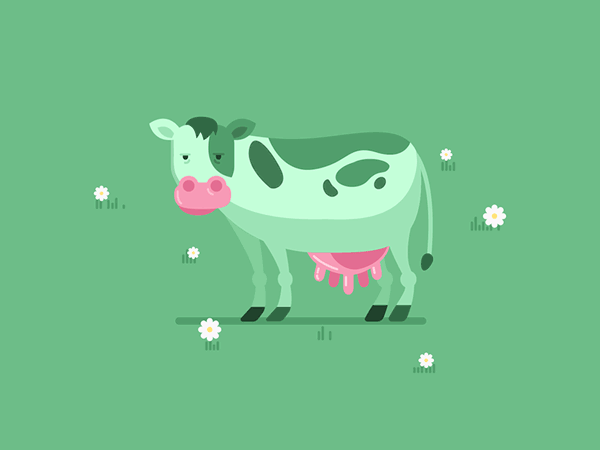 animated gif loop vector idiom saying cow milk crying cartoon