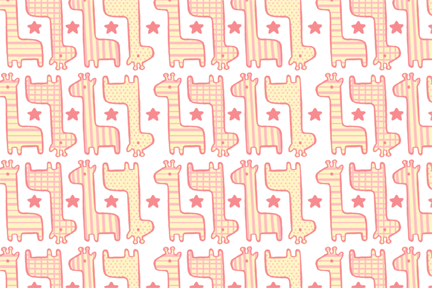 pattern surface design baby animal stationary elephant giraffe