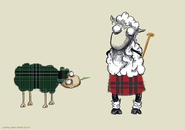 sheep scotland bagpipes instrument