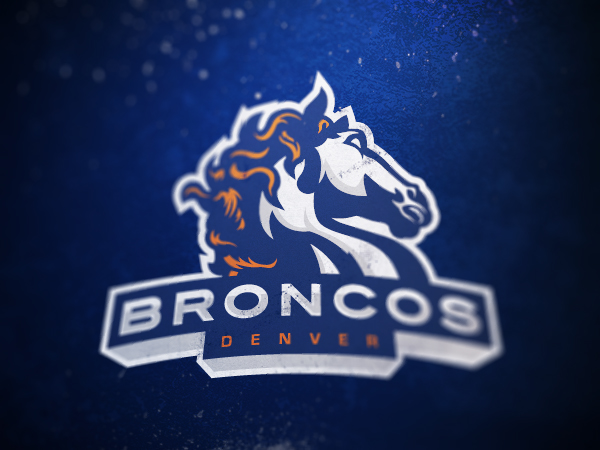 sports logos denver broncos nfl Helmet football field Illustrator photoshop Colorado team horse uniform