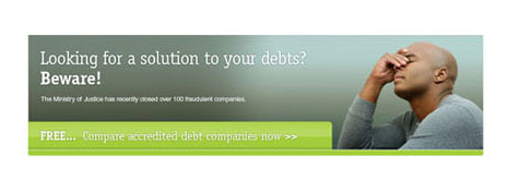 Debt counsel green Web graphic finantial