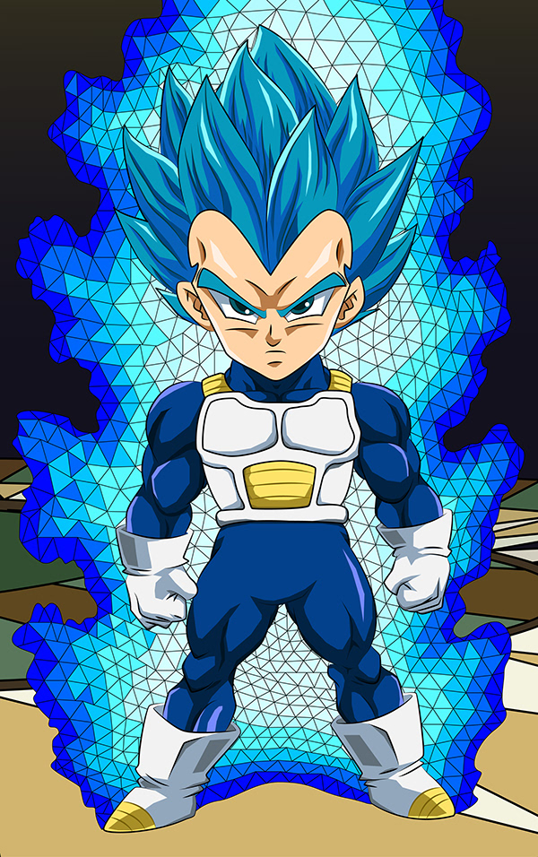 Goku Realistic Super Saiyan Blue Kawaii Chibi Graphic · Creative