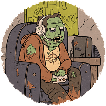 zombie  apocalypse  healthy Blog cartoon funny dark Character bloody