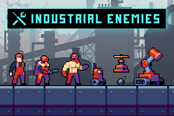Industrial Zone Enemies Pixel Art