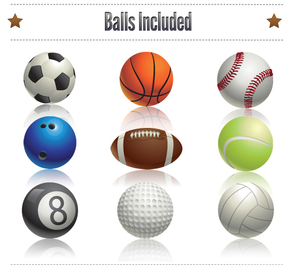 badge balls baseball basketball bowling champion football golf Pool soccer sport sport balls tennis volleyball