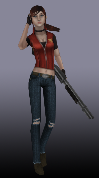 fanart Fan Art claire Redfield Umbrella claire redfield claireredfield code veronica game game of oblivion valkyrie zombie resident evil biohazard shotgun girl