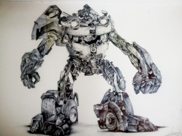 #변신 로봇 기계 인간 sketch
