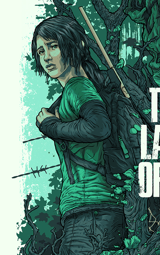 Thelastofus tlou playstation ps3 Promotional artwork poster art iaccarino thatkidwhodraws Sony zombie infected Scary dark