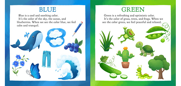 "Colors Around Us". Children's book illustrations.
