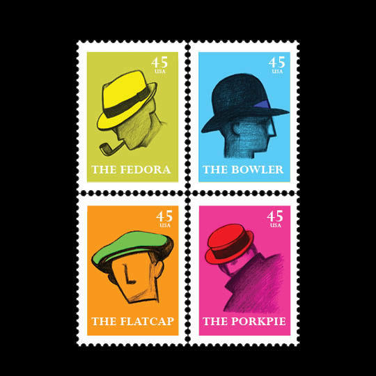 Hats stamps