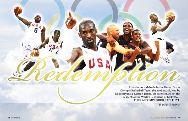Olympics basketball magazine sports editorial concept print design overtime