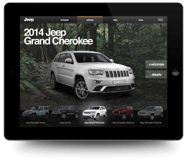 jeep iPad iPad App automobile app sales app Cars mobile car app