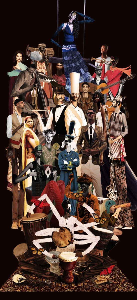 Videoclip animation  ILLUSTRATION  collage music Balkan Character