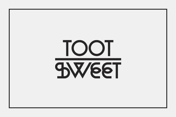 type Typeface logo identity toot sweet font lettering numbers Numerals handset brand Vegas dj letters