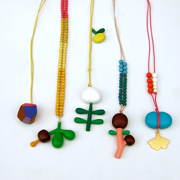 wood necklaces hand made jewelry