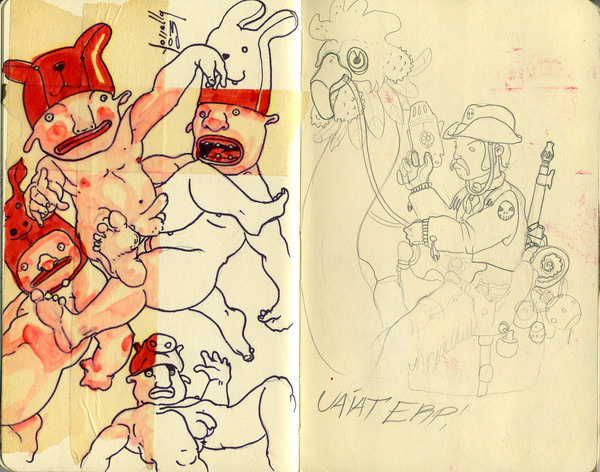David Sossella Sossella kaze Gusto Robusto draw comics sketch sketches moleskine Character