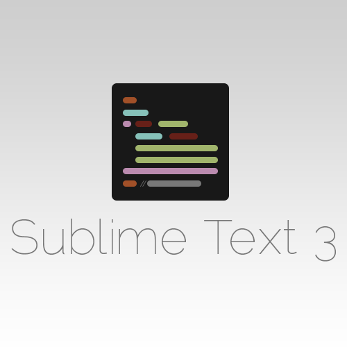 sublime text Icon flat