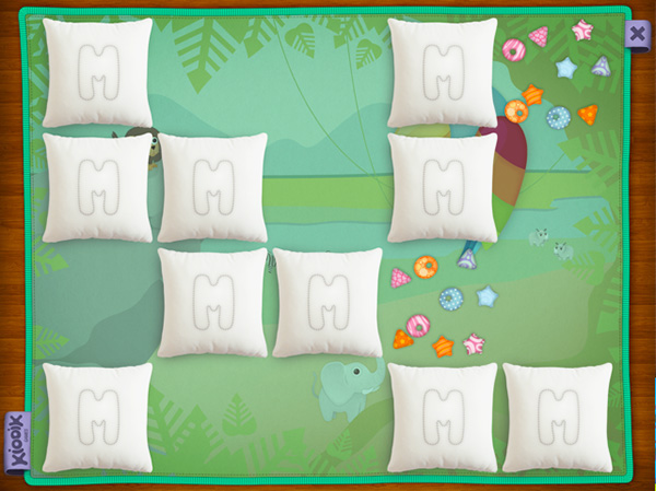 memory game game app iPad kids children matching pillow iPad App kid's app