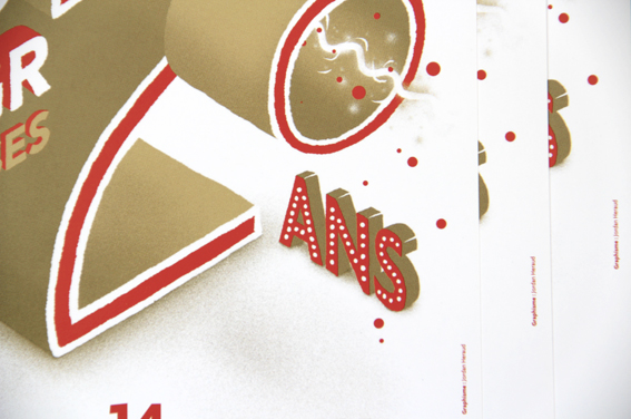 Anniversaire 20 ans agr Typographie affiche flyer