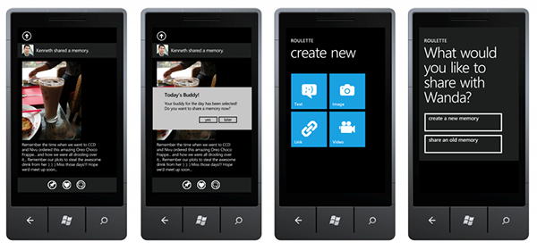 windows phone user interface memories family msr design expo NID