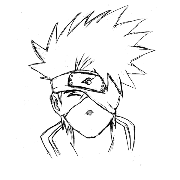 Kakashi Naruto Characters Drawing ~ Drawing Tutorial Easy