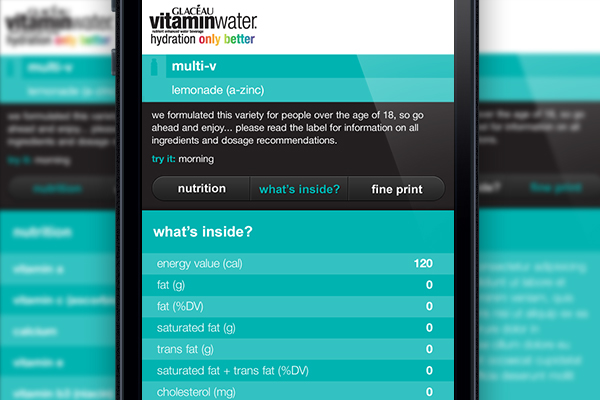 Vitamin Water mobile web User Experience Design user interface design mobile