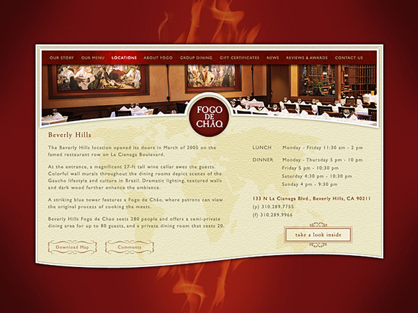 Food  Website red restaurant