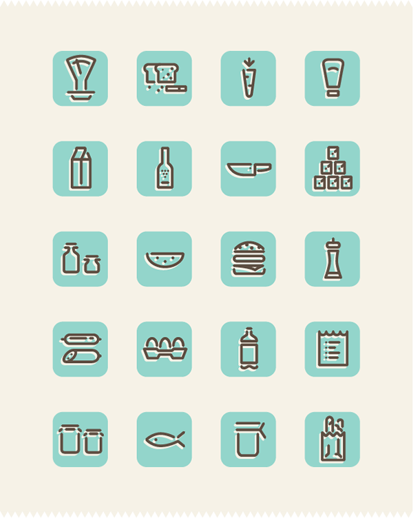 Grocery Icon Set