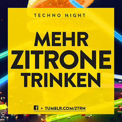 lemon Zitrone techno party flyer poster brand still-life still life