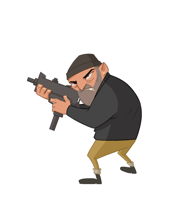 redskull nazi officer Gun thief cartoon koniu frankenstein raper simple Character
