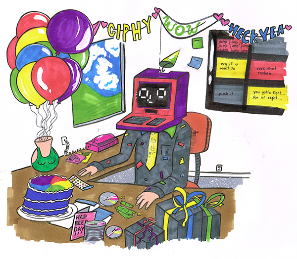 papercraft Birthday happy birthday gifs gif robot