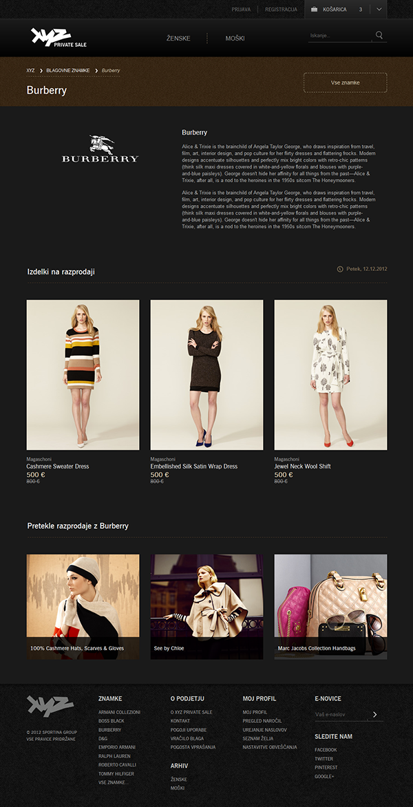 shop Fashion Store e-commerce html5 brands luxury dark elegant modern clean beauty  fashion women men