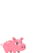 Retro game video game quantity coin 8-bit pig piggy bank jump