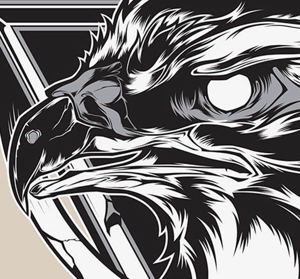 eagle eye all-seeing eye monogram vector geometry FOX stylet animal monstergraphics
