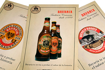 posters user interface promotional pieces beer bottles labels