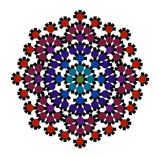 colour geomart geometric math pages pattern Radial Symmetry symmetry