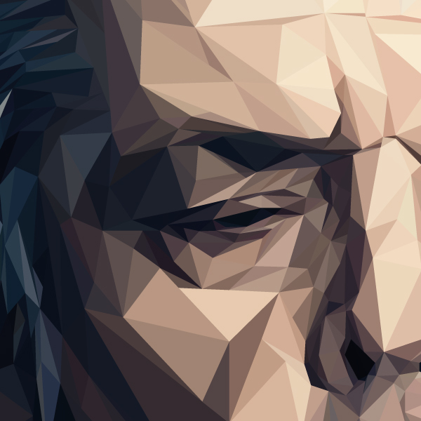 Jack Nicholson colorful vector Illustrator geometric poster low-poly lowpoly portrait Polygons movie art polygon triangle LOW