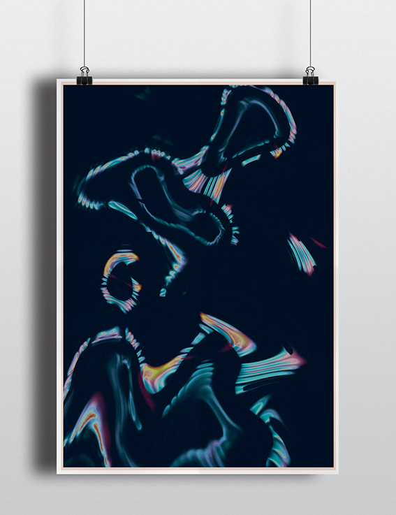 experimental editorial morfologia longinotti color espacio 3D Booklet print poster