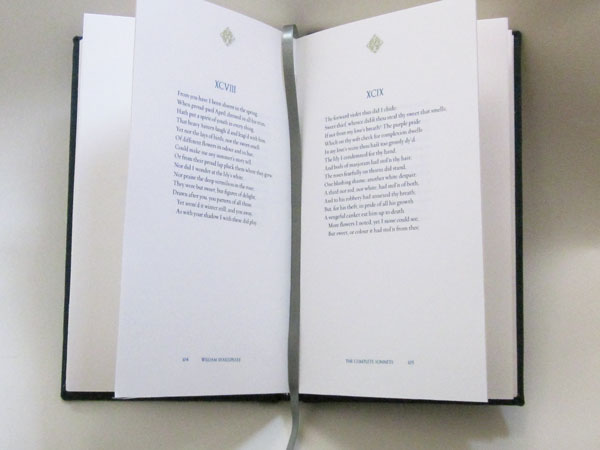 Adobe Portfolio book Poetry  poem sonnet shakespeare limited edition blue