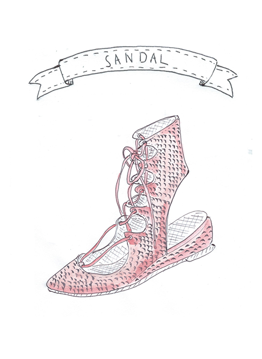 fashion item Fashion Illustrations sandal Denim skirt bag woman girl