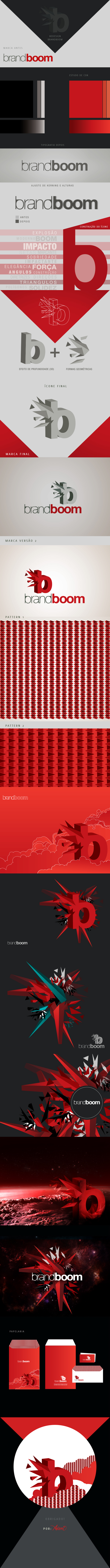 brand marca boom explosão Bomba identidade logo redesign vermelho red blue explosion brandboom clouds grey