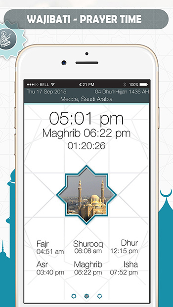 Mobile app ui ux Islamic App  pray time