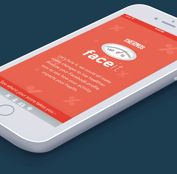 thermos app design mobile concept iphone flat UI ux application